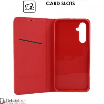 Telone atverčiamas dėklas - raudonas (Samsung A35 5G) Telone atverčiamas dėklas - raudonas (Samsung A35 5G)